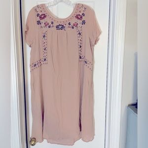 Short Sleeve Blush Dress
